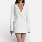 Taillierter Damen Blazer im Kleid Stil mit Revers