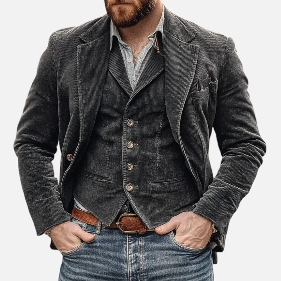 Cordjacke Herren im modernen Slim-Fit Stil