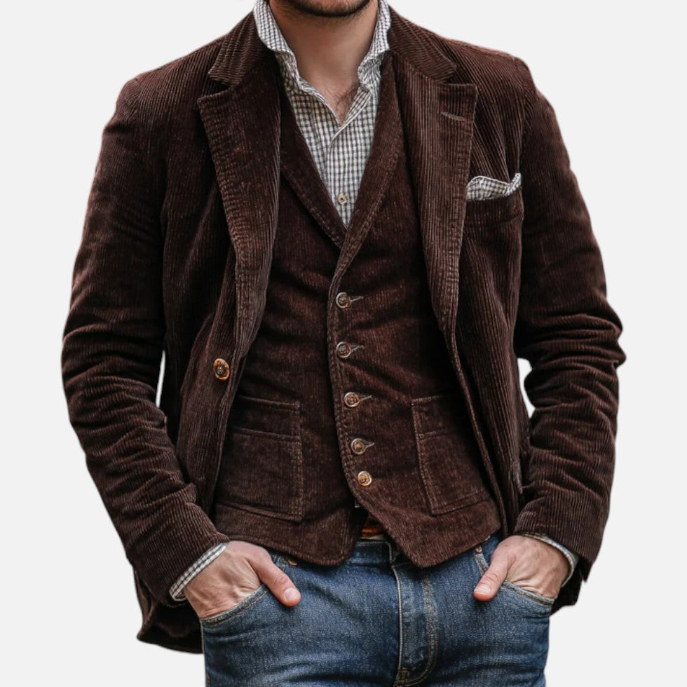 Cordjacke Herren im modernen Slim-Fit Stil