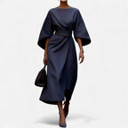 Elegantes Langarm Midikleid Damen