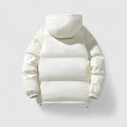 Men's winter parka with hood warm lined jacket made of cotton blend