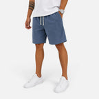 Shorts mit Kordelzug Strukturstoff Kniekurz