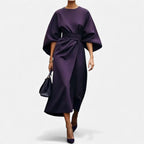 Elegantes Langarm Midikleid Damen