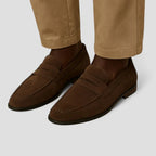 Penny Suede Old Money Loafer til mænd afslappet stil