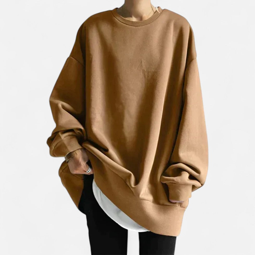 Lockeres Sweatshirt mit Rundhalsausschnitt