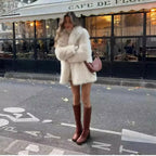 Kunstpelz Mantel für Damen