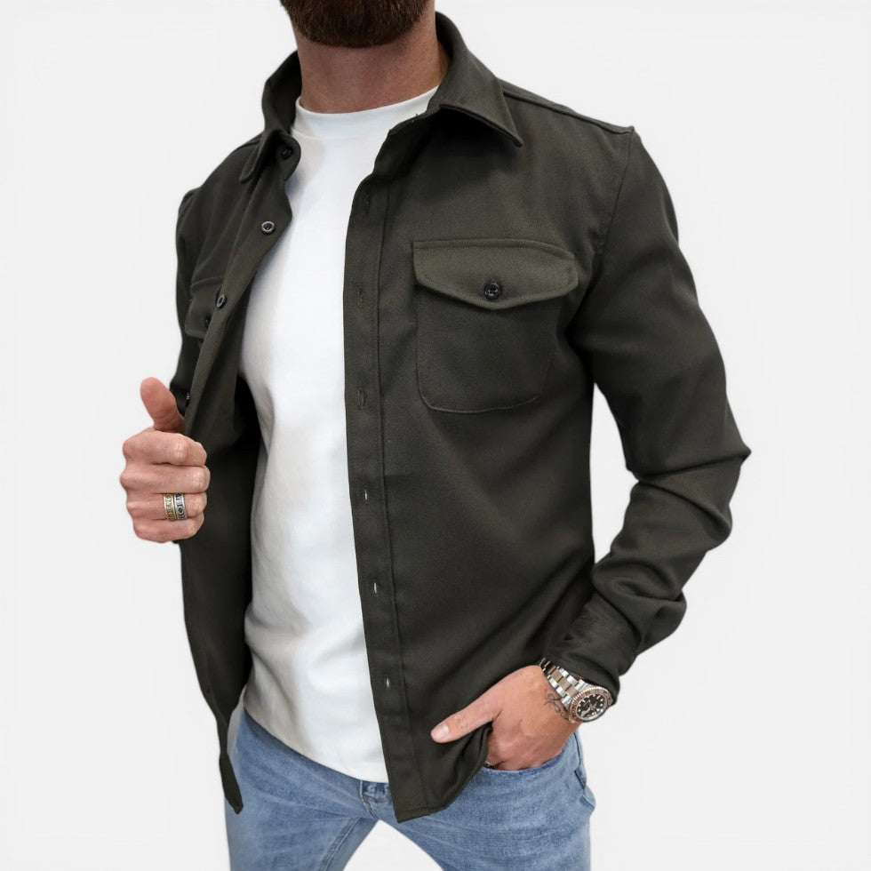Overshirt skjortejakke med brystlommer