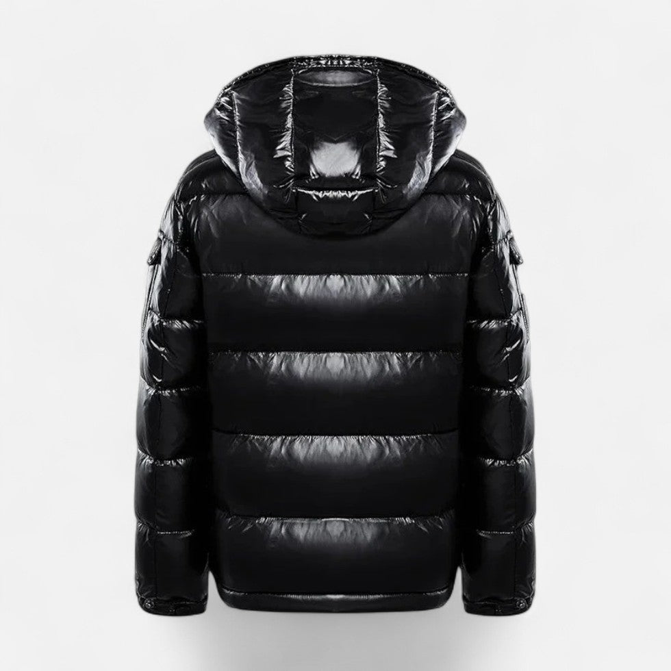 Steppjacke mit Kapuze und Reißverschluss für Herren