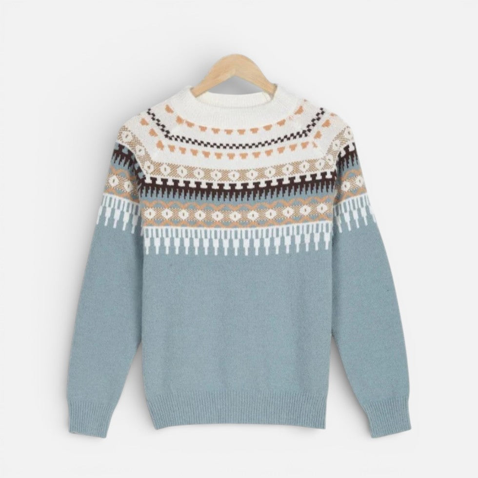 Damen Strickpullover mit dekorativem Muster