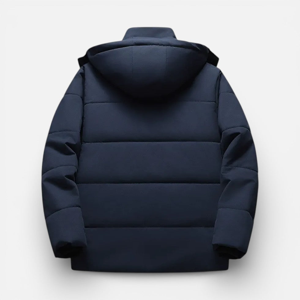 Herren Winterjacke mit Kapuze und warmem Innenfutter