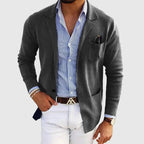 Herreblazer i old money-stil med reverskrave