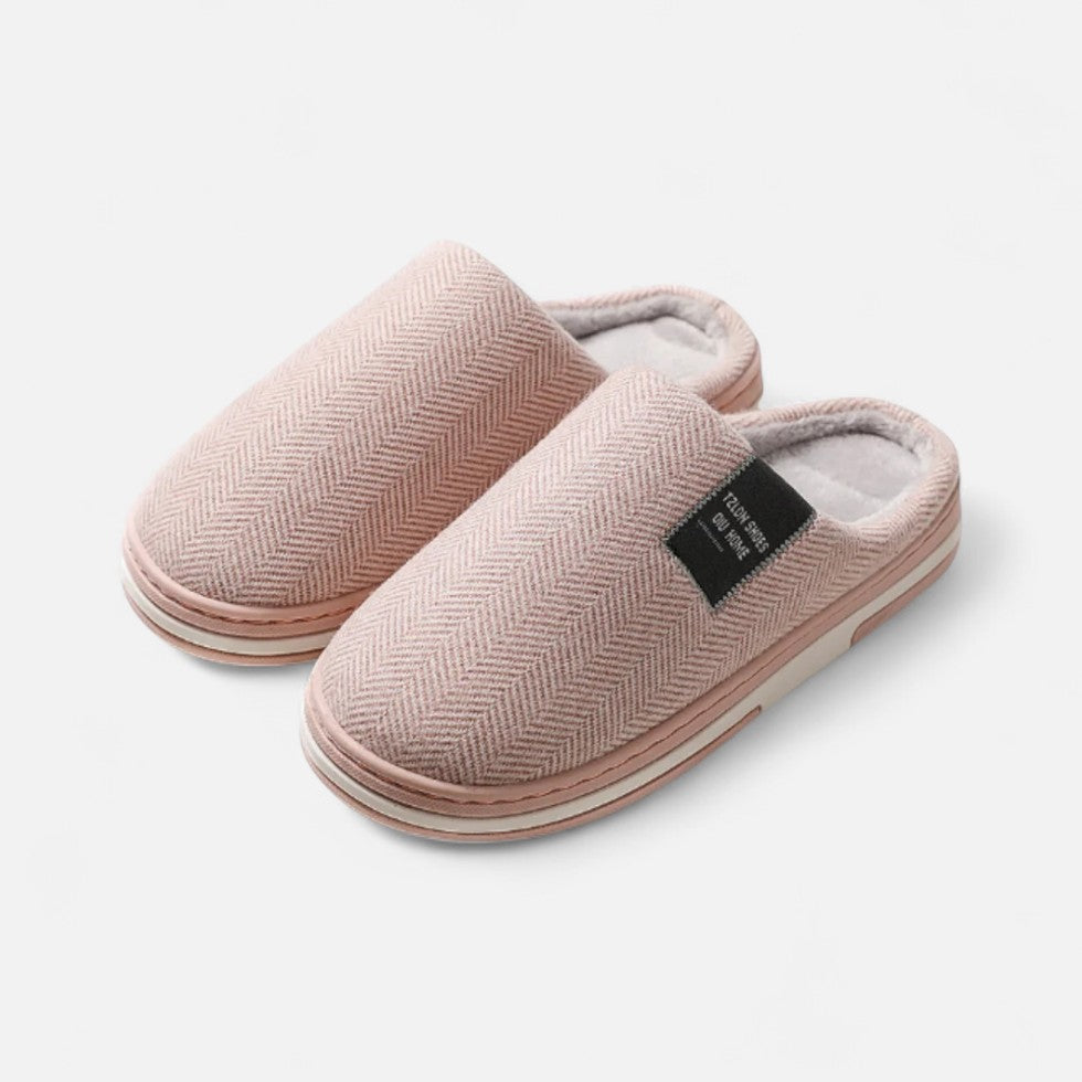 Padded slippers with soft insole