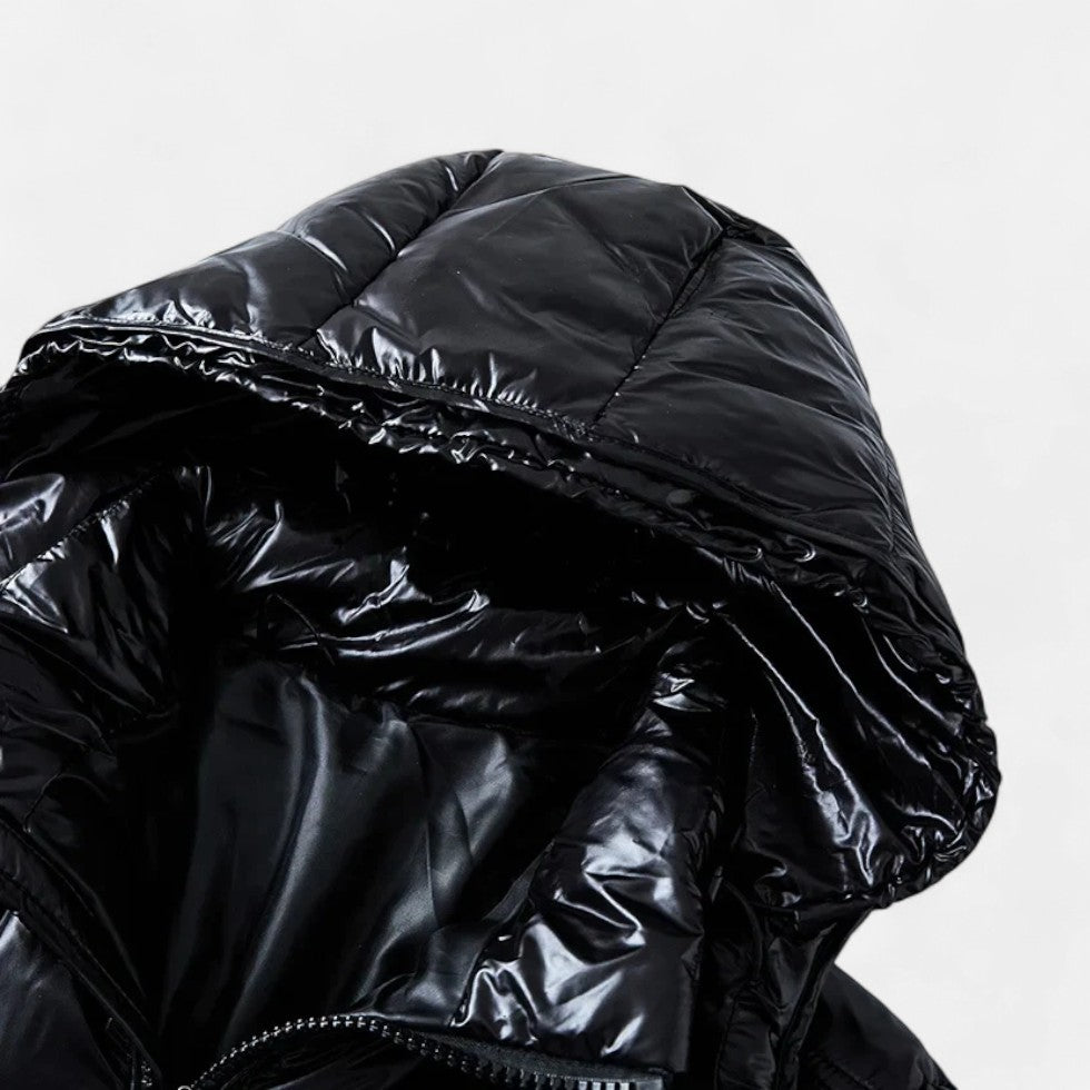 Steppjacke mit Kapuze und Reißverschluss für Herren