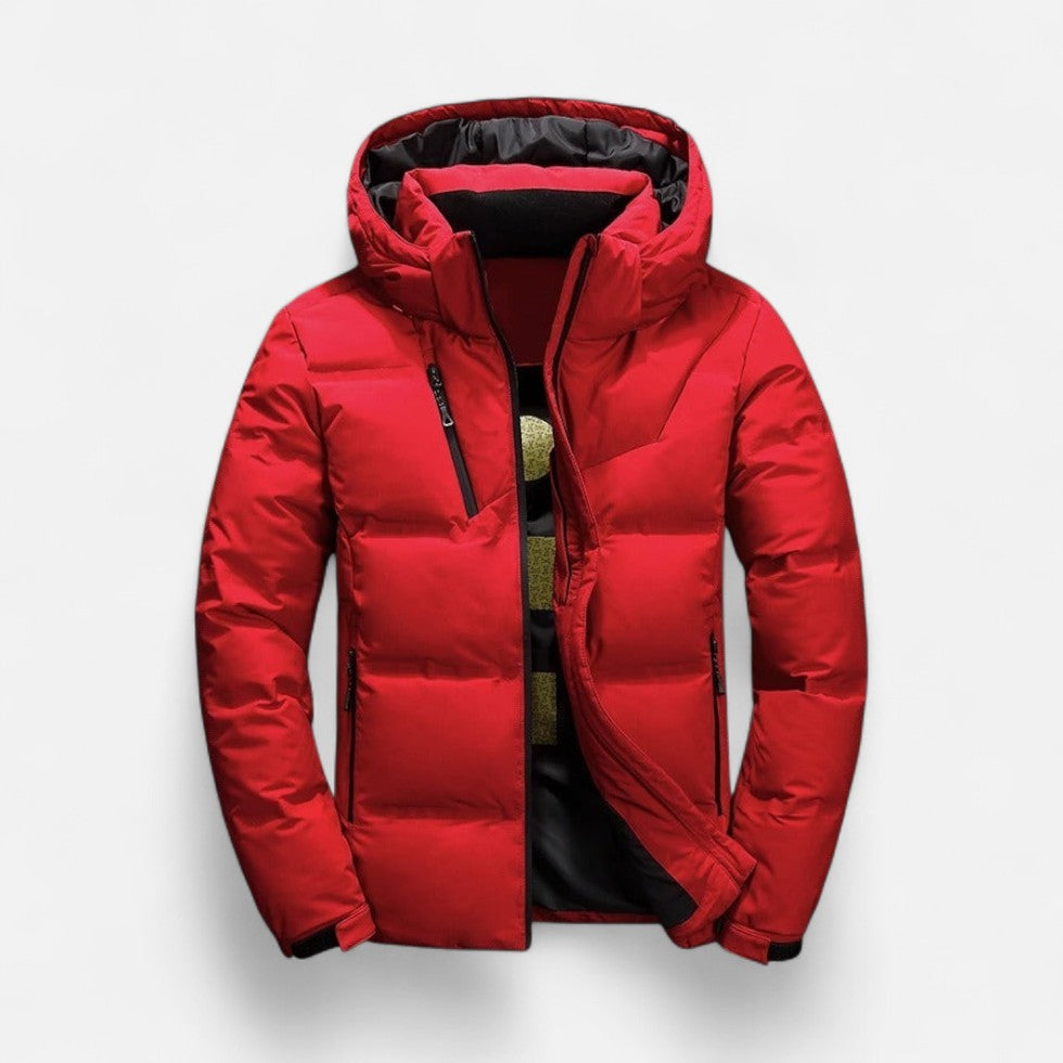 Gefütterte Winterjacke mit Kapuze