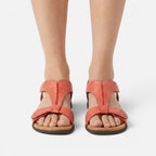 Orthopädische Sandalen Offene Zehen Klettverschluss Flach