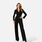 Eleganter Damen Jumpsuit mit Anzugkragen