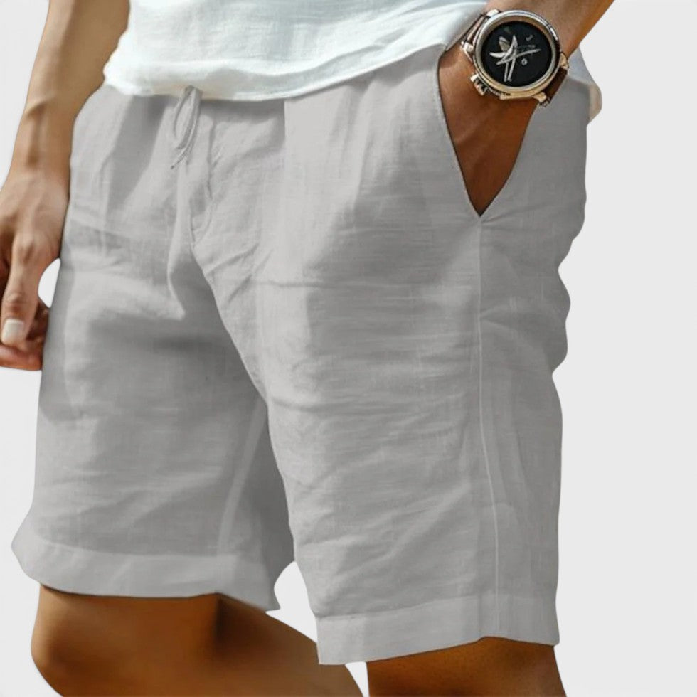 Leinenshorts Locker Geschnitten Mit Taschen