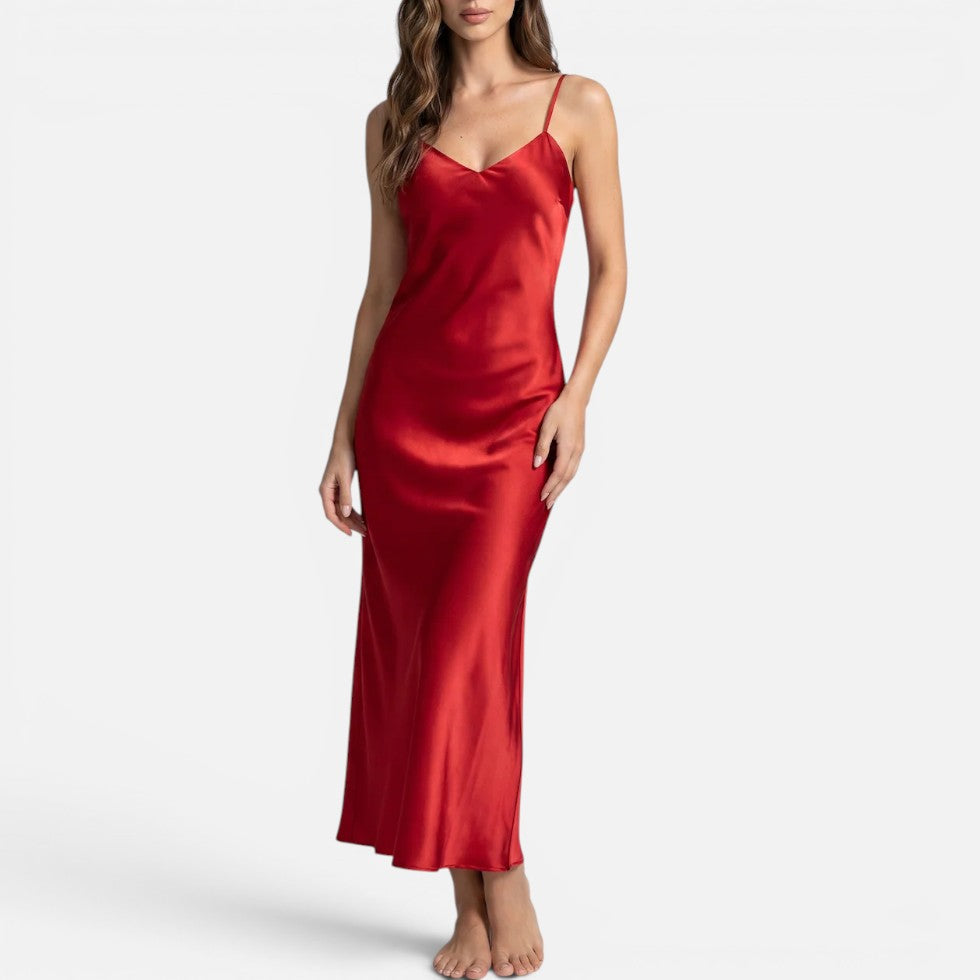 Silk Luxury Nightgown Schlafkleid mit Spaghettiträgern