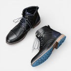 Herren Leder Stiefeletten mit Schnürung