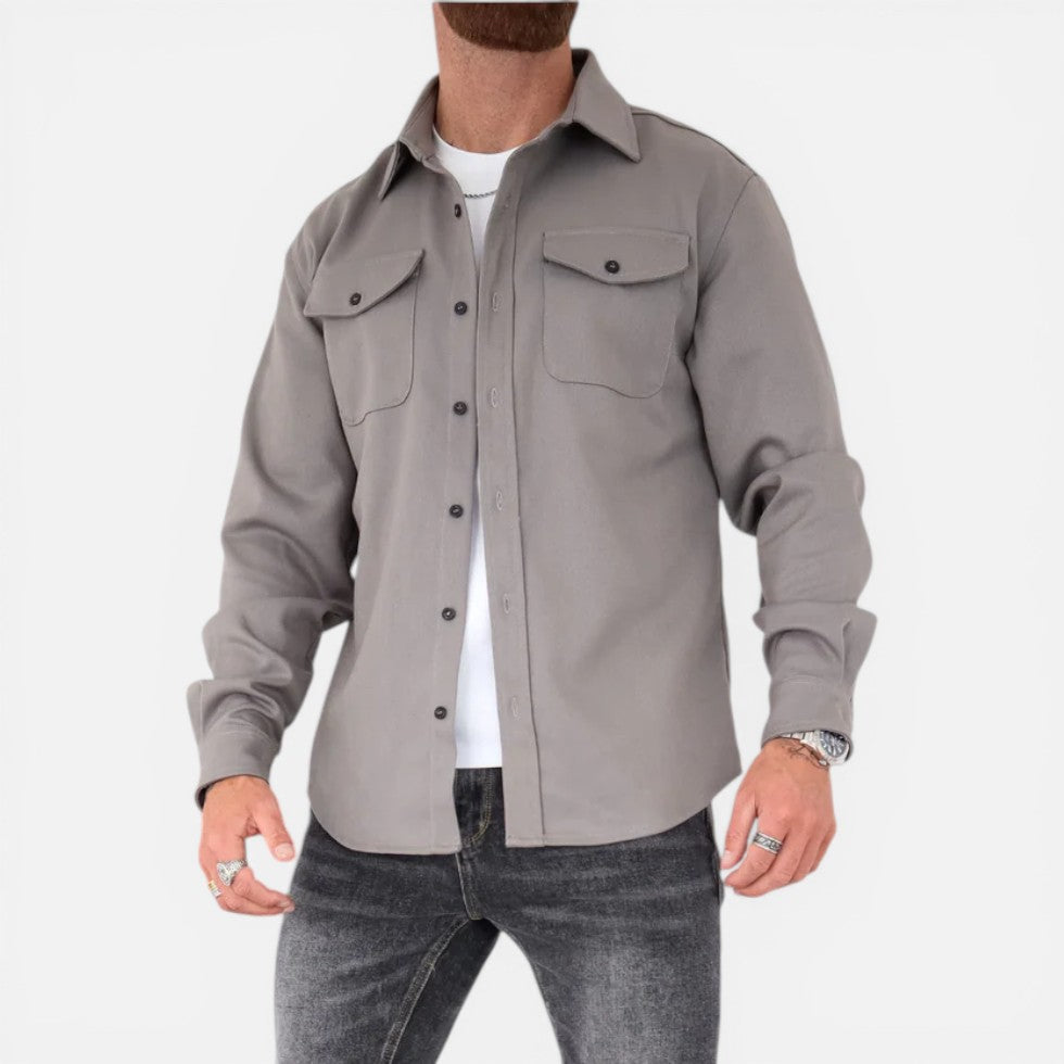 Overshirt skjortejakke med brystlommer