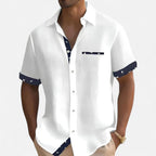 Kurzarmhemd mit Kontrastdetails für Herren