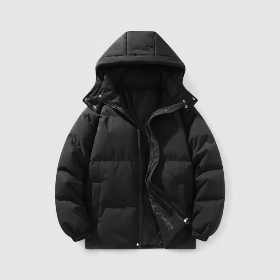 Gefütterte Steppjacke mit abnehmbarer Kapuze