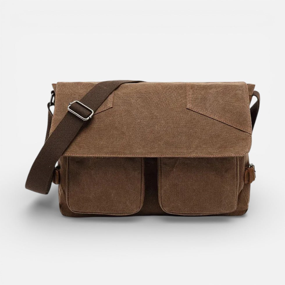 Umhängetasche mit Überschlag und Laptopfach