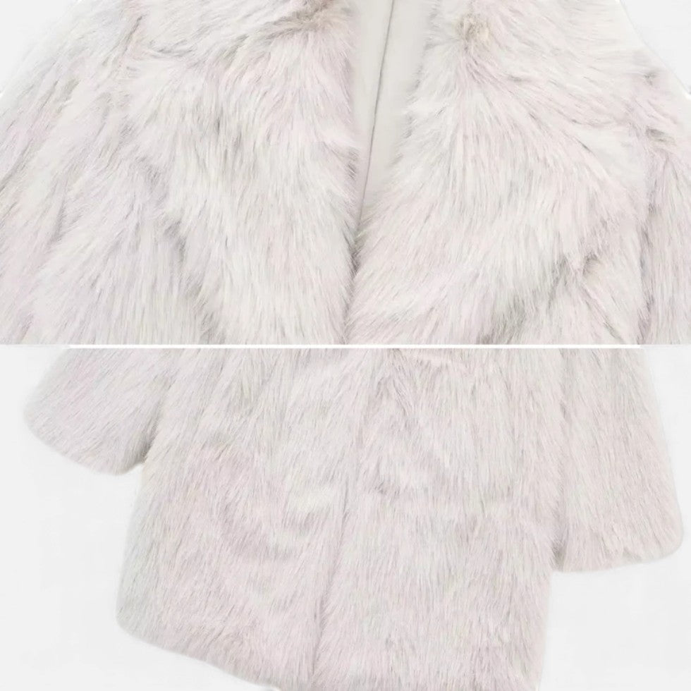 Kunstpelz Mantel für Damen