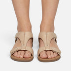 Orthopädische Sandalen Offene Zehen Klettverschluss Flach
