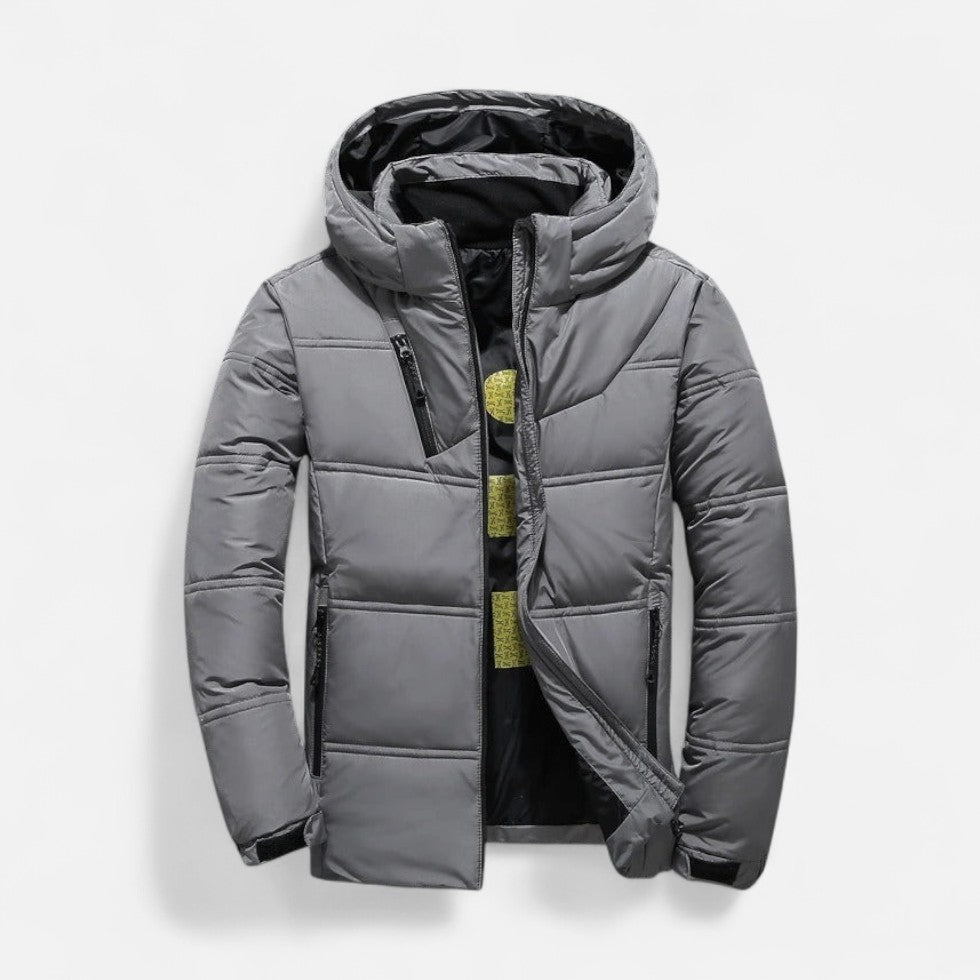 Gefütterte Winterjacke mit Kapuze