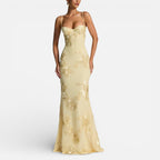 Floral Bodycon Corset Maxi Dress