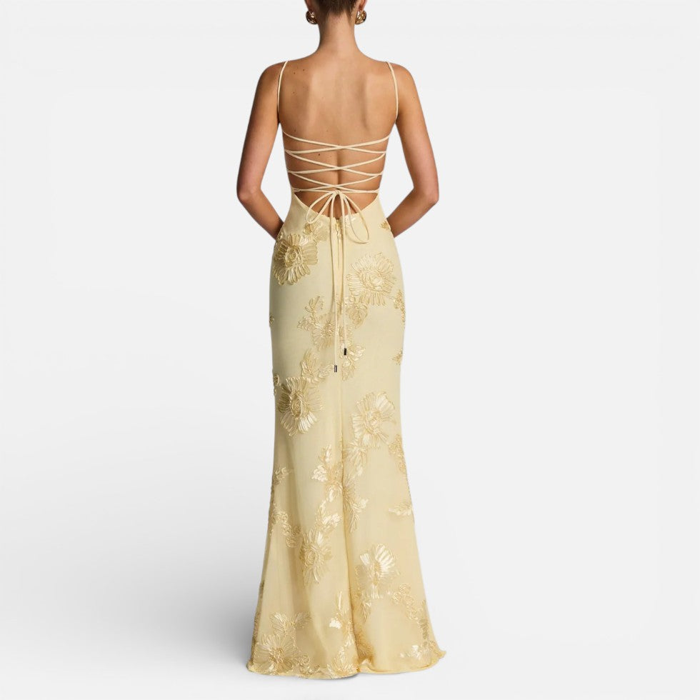 Floral Bodycon Corset Maxi Dress