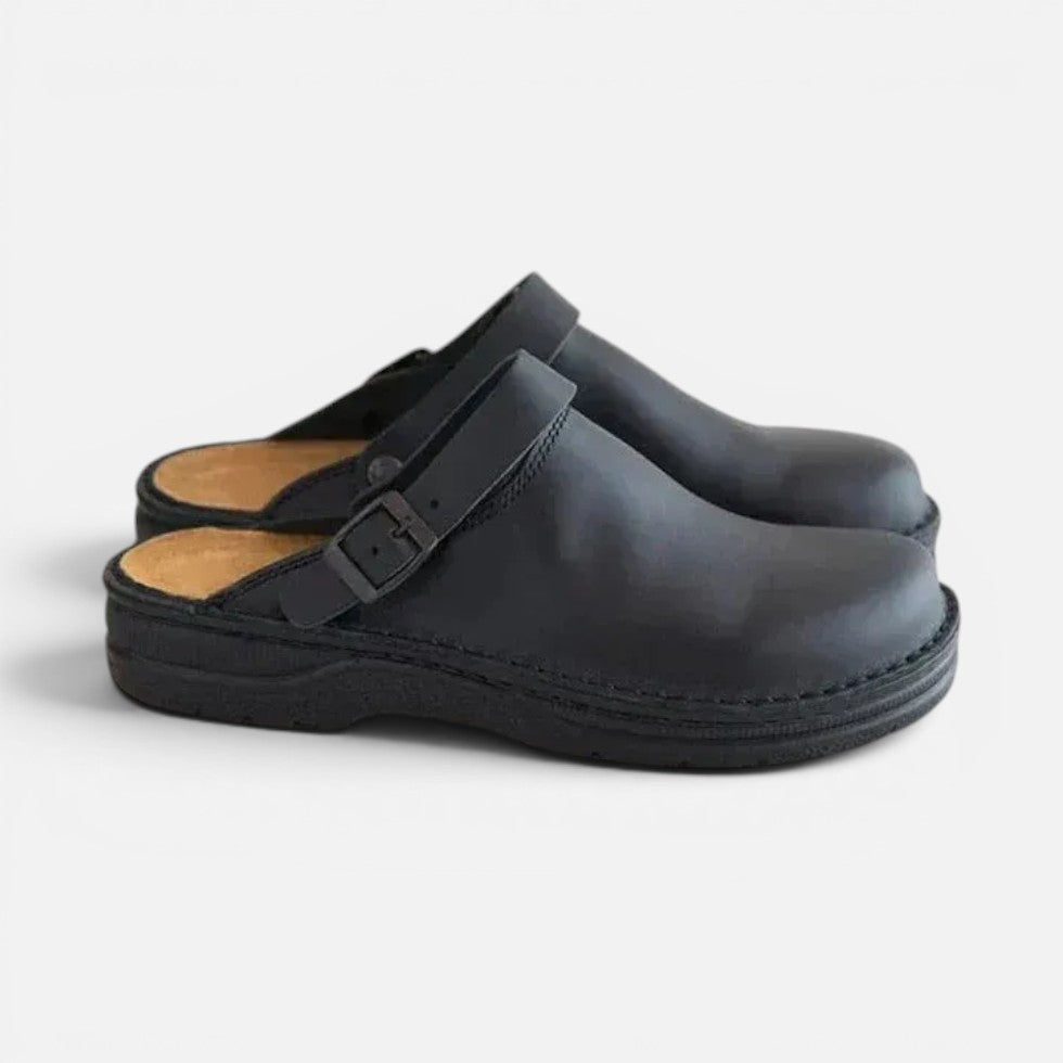 Clogs med spænde og profilsål