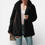 Damen Teddyjacke mit Reverskragen