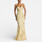 Floral Bodycon Corset Maxi Dress