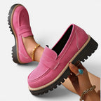 Orthopädische Profilsohle Loafer Schlupfschuh Veloursoptik