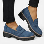 Orthopädische Profilsohle Loafer Schlupfschuh Veloursoptik