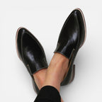 Ortopædiske damesko (loafers) med spids form og enkelt design