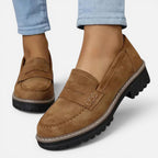 Orthopädische Profilsohle Loafer Schlupfschuh Veloursoptik
