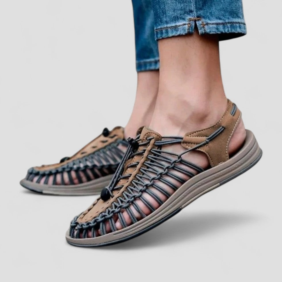 Braided summer sandals for men