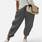 Leichte Leinenhose mit elastischem Bund