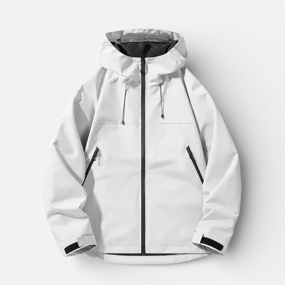 Herren Outdoorjacke mit Kapuze und Reißverschluss