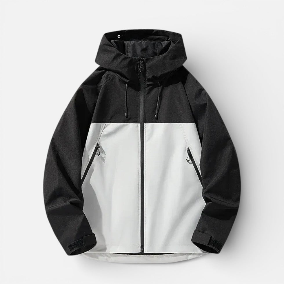 Herren Outdoorjacke mit Kapuze und Reißverschluss