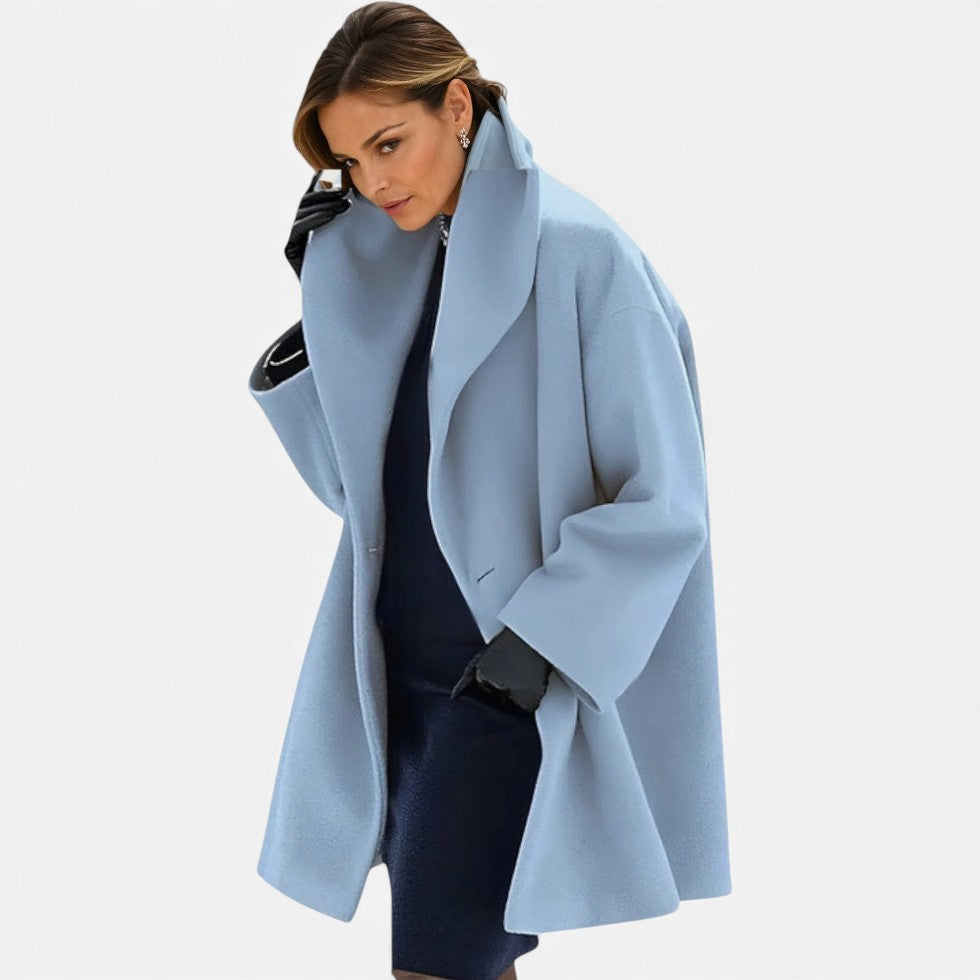 Women's Oversize Coat with Wide Collar