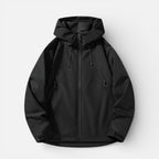 Herren Outdoorjacke mit Kapuze und Reißverschluss