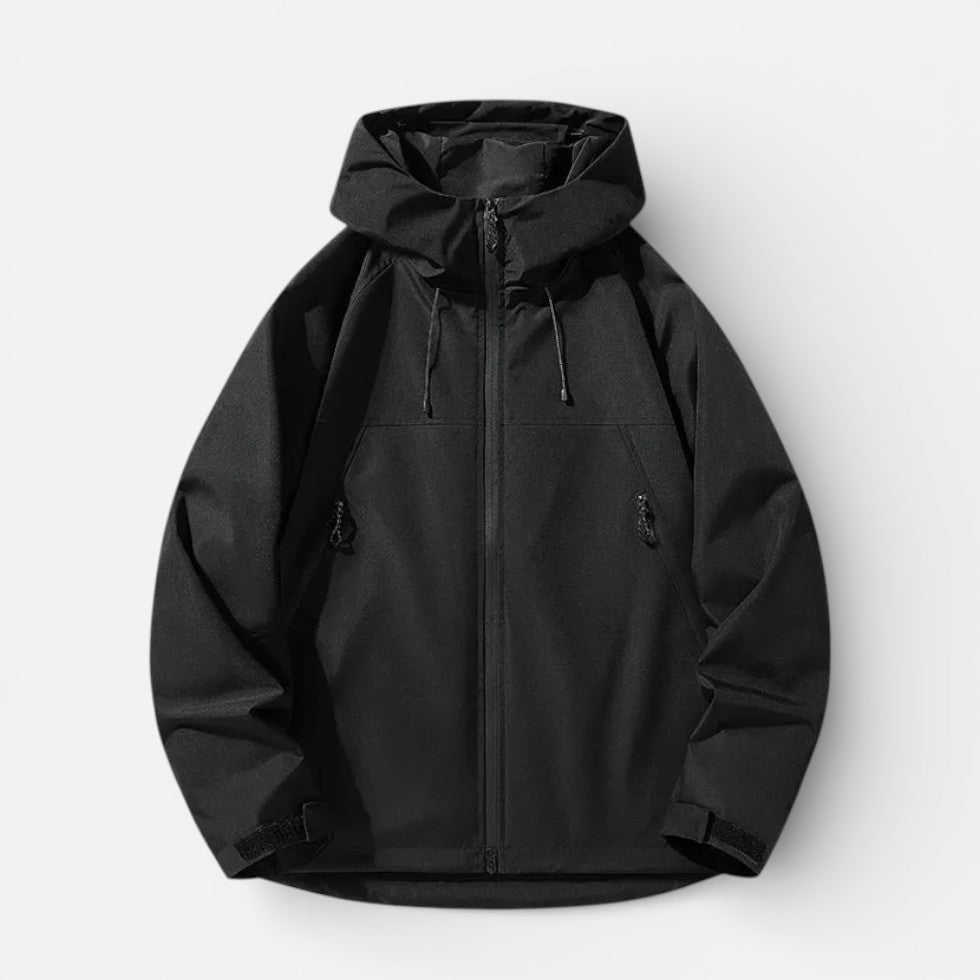 Herren Outdoorjacke mit Kapuze und Reißverschluss