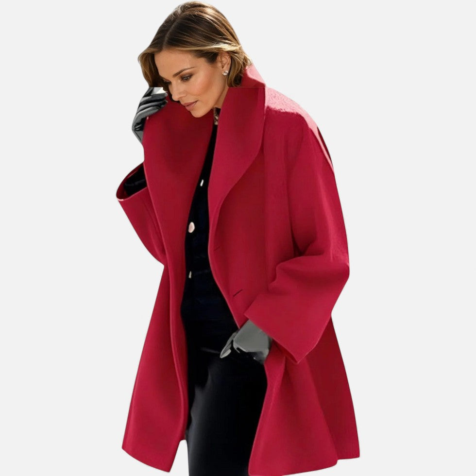 Women's Oversize Coat with Wide Collar