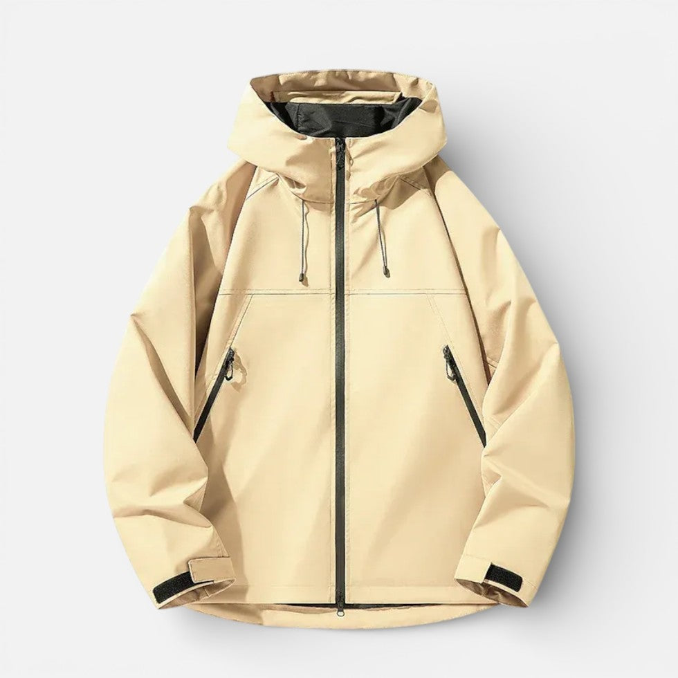 Herren Outdoorjacke mit Kapuze und Reißverschluss