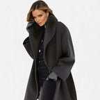 Women's Oversize Coat with Wide Collar