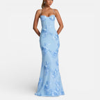 Floral Bodycon Corset Maxi Dress